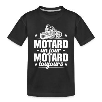 Motard un jour motard toujours, Cadeau motard - T-shirt bio Premium Enfant - noir - Devant