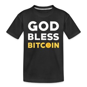 Bitcoin - Kinder Premium Bio T-Shirt - Schwarz - Vorne