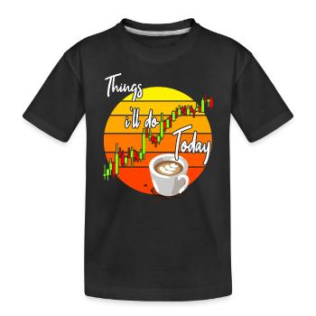 Café et commerce - T-shirt bio Premium Enfant - noir - Devant