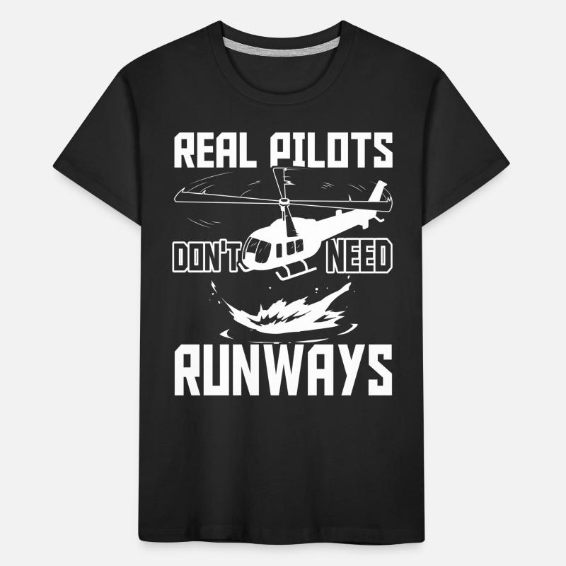 Helicopter Pilot Kids' Premium Organic T-Shirt