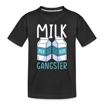 Gangster de lait - T-shirt bio Premium Enfant - noir - Devant