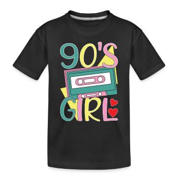 Fête des années 90 90 - T-shirt bio Premium Enfant - noir - Devant