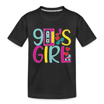 Fête des années 90 90 - T-shirt bio Premium Enfant - noir - Devant