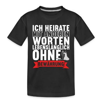 Junggesellenabschied - Kinder Premium Bio T-Shirt - Schwarz - Vorne
