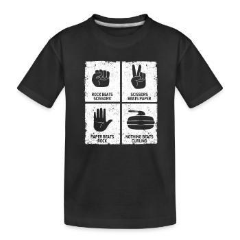Drôles de bigoudis Rocks Rock Scissors Papier - T-shirt bio Premium Enfant - noir - Devant