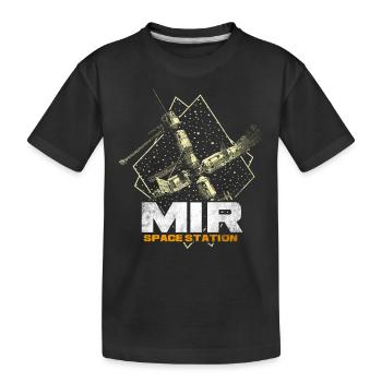 Mir Space Station - Kids' Premium Organic T-Shirt - black - Front