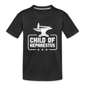 Forgeron Maréchal-ferrant Enclume Fer Forgé - T-shirt bio Premium Enfant - noir - Devant