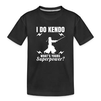 Kendo Martial Arts Kenjutsu Kendoka Samurai - Kinder Premium Bio T-Shirt - Schwarz - Vorne