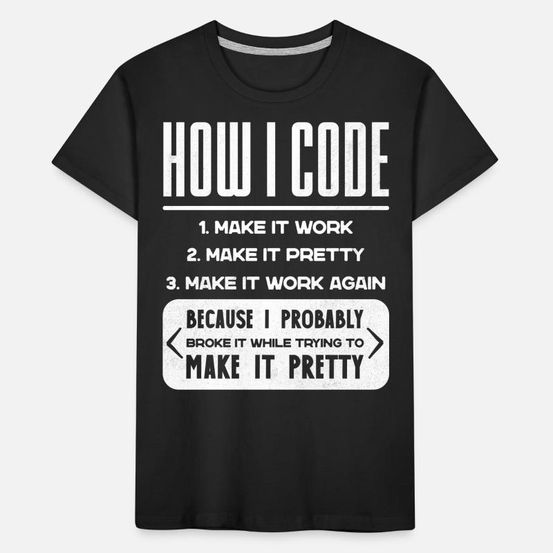Programmeur, Code, Nerd, Programmation T-shirt bio Premium Enfant