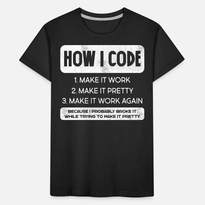 Programmeur, Code, Nerd, Programmation T-shirt bio Premium Enfant