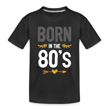 né dans les années 80 - T-shirt bio Premium Enfant - noir - Devant