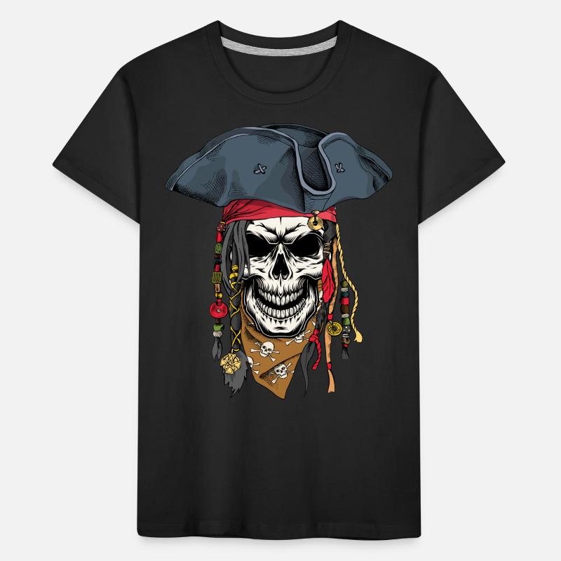 Crâne de pirate T-shirt bio Premium Enfant