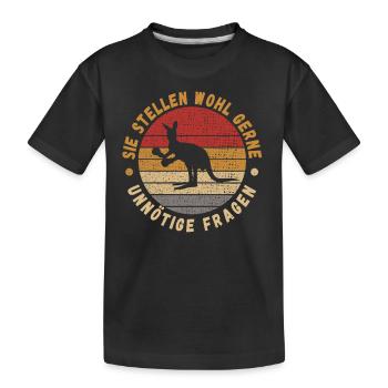 Ask Probably Like Unnecessary Questions Boxer Kangaroo - Kids' Premium Organic T-Shirt - black - Front