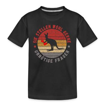 Ask Probably Like Unnecessary Questions Boxer Kangaroo - Kids' Premium Organic T-Shirt - black - Front