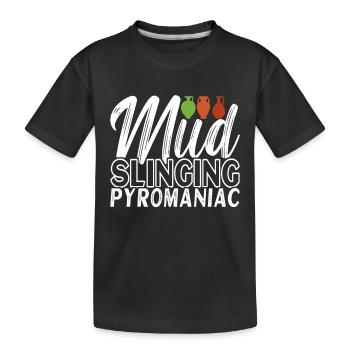 Töpfern Töpferei - Kinder Premium Bio T-Shirt - Schwarz - Vorne