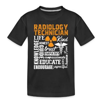 Technicien en radiologie Technicien en radiologie Technicien en radiologie - T-shirt bio Premium Enfant - noir - Devant