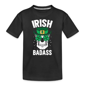 Irish villain Irish Ireland Gaelic - Kids' Premium Organic T-Shirt - black - Front