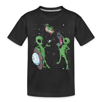 Alien - Kinder Premium Bio T-Shirt - Schwarz - Vorne