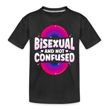 Bisexual Bi Pride Flag Bisexual - Kids' Premium Organic T-Shirt - black - Front