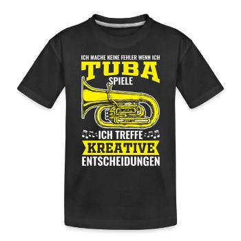Tuba Instrument Musik Musiker Spruch - Kinder Premium Bio T-Shirt - Schwarz - Vorne