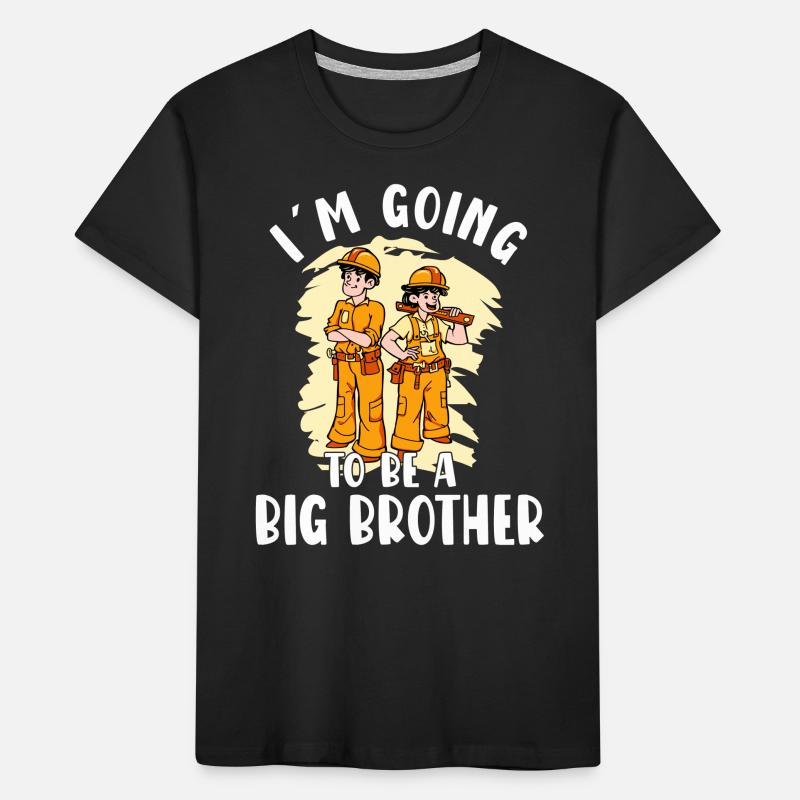 Promoted to Big Brother Construction worker Kids' Premium Organic T-Shirt