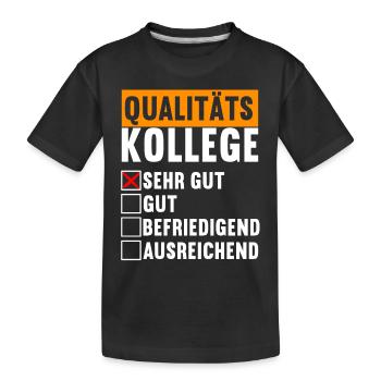 Abschiedsgeschenk Jobwechsel Kollege - Kinder Premium Bio T-Shirt - Schwarz - Vorne