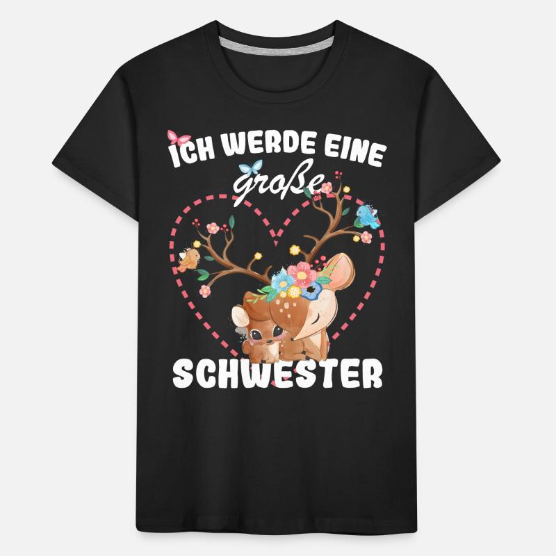 Ich Werde Eine Große Schwester 2023 Kinder Premium Bio T-Shirt