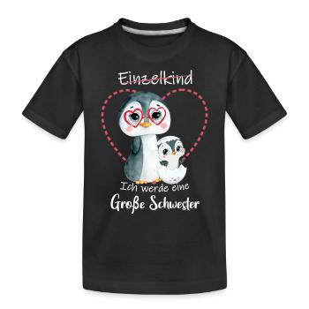 Ich Werde Eine Große Schwester 2023 - Kinder Premium Bio T-Shirt - Schwarz - Vorne