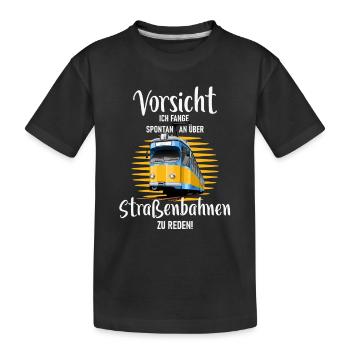 Strassenbahn Typ GT8N Straßenbahn Geschenk - Kinder Premium Bio T-Shirt - Schwarz - Vorne