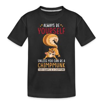 Chipmunk - Kids' Premium Organic T-Shirt - black - Front