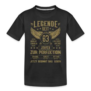 Legende seit 63 Jahren 63. Geburtstag - Kinder Premium Bio T-Shirt - Schwarz - Vorne