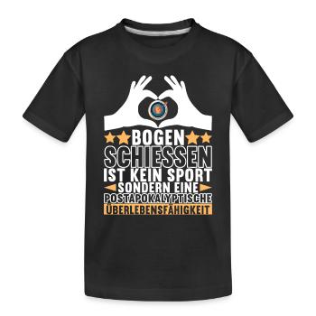 Bogenschießen Bogenschütze Arrow - Kinder Premium Bio T-Shirt - Schwarz - Vorne