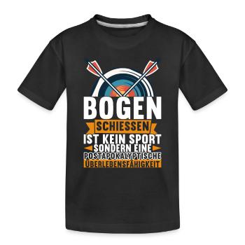 Bogenschießen Bogenschütze Arrow - Kinder Premium Bio T-Shirt - Schwarz - Vorne