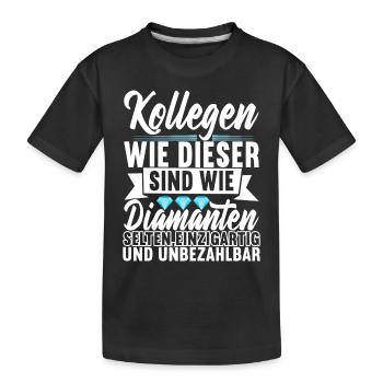 Abschiedsgeschenk Jobwechsel Kollege - Kinder Premium Bio T-Shirt - Schwarz - Vorne