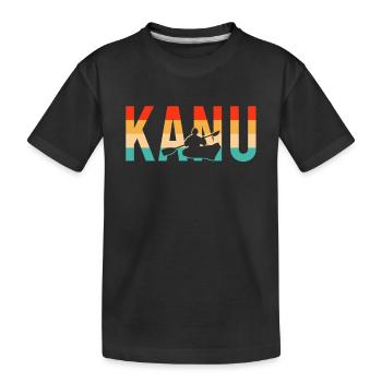 Kanu fahren - Kinder Premium Bio T-Shirt - Schwarz - Vorne