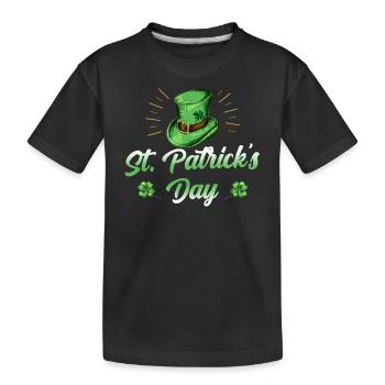 St Patrick's Day Irisch St. Patricks Day Irland - Kinder Premium Bio T-Shirt - Schwarz - Vorne