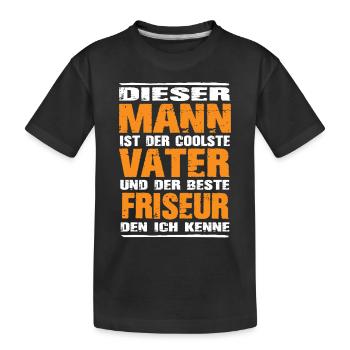Friseur - Kinder Premium Bio T-Shirt - Schwarz - Vorne