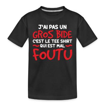 J'ai Pas Un Gros Bide - T-shirt bio Premium Enfant - noir - Devant