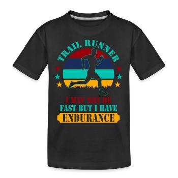 Trail Runner Trail Running Endurance Corsa - Kids' Premium Organic T-Shirt - black - Front