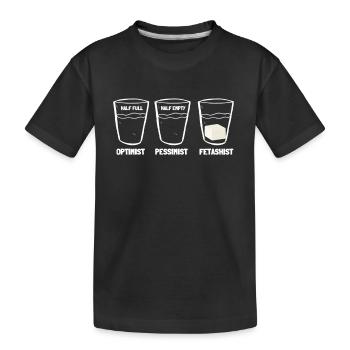 Feta Greek Feta Cheese Lover And Greek Foodlover - Kids' Premium Organic T-Shirt - black - Front