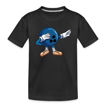 Dabbing Bowlingkugel Kugel - Kinder Premium Bio T-Shirt - Schwarz - Vorne