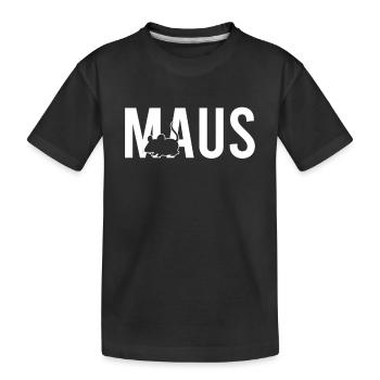 Maus - Kinder Premium Bio T-Shirt - Schwarz - Vorne