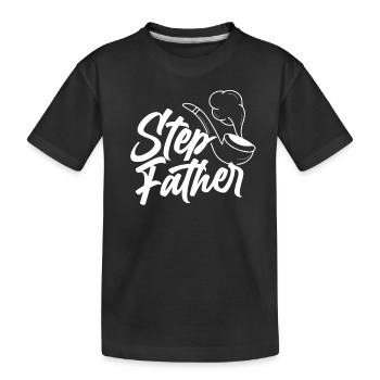 Beau-père Beau-père Beau-père Fête des pères - T-shirt bio Premium Enfant - noir - Devant