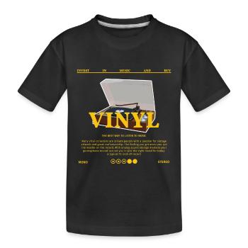 Vinyl Streetwear Fashion Music Record Lable - Kinder Premium Bio T-Shirt - Schwarz - Vorne