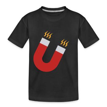Magnet Icon Symbol - Kinder Premium Bio T-Shirt - Schwarz - Vorne