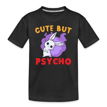 Cute but Psycho Hase Goth - Kids' Premium Organic T-Shirt - black - Front
