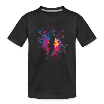 Belle éclaboussure de couleur du Portugal - T-shirt bio Premium Enfant - noir - Devant