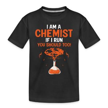 Chemist, chemistry teacher, chemistry - Kids' Premium Organic T-Shirt - black - Front