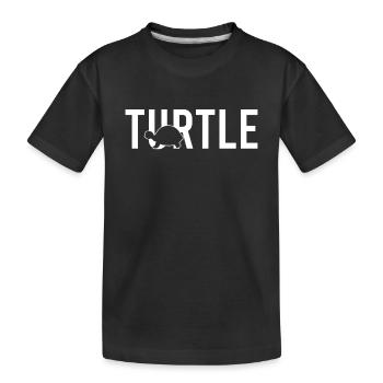 Tortue tortue - T-shirt bio Premium Enfant - noir - Devant