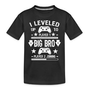 Big Brother Gamer Going To Be A Big Brother - Kinder Premium Bio T-Shirt - Schwarz - Vorne